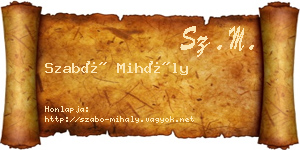 Szabó Mihály névjegykártya